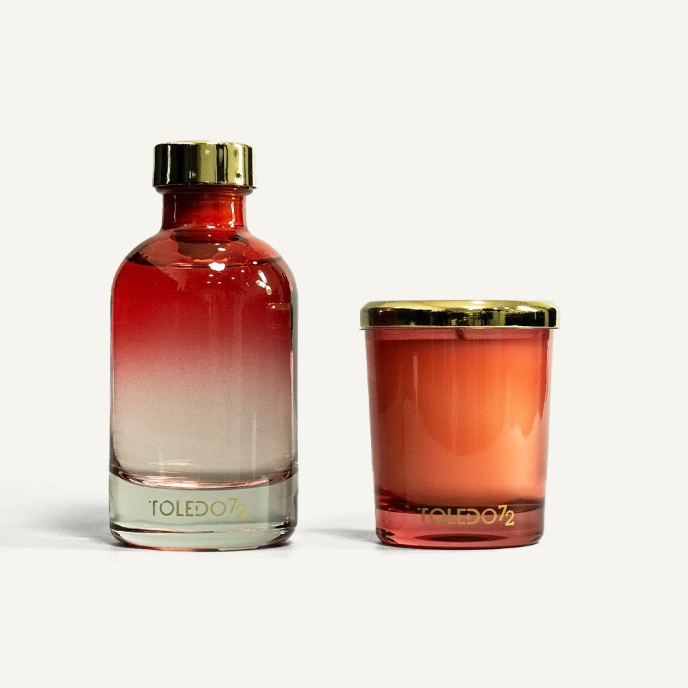 SET CANDELA DIFFUSORE CREMISI