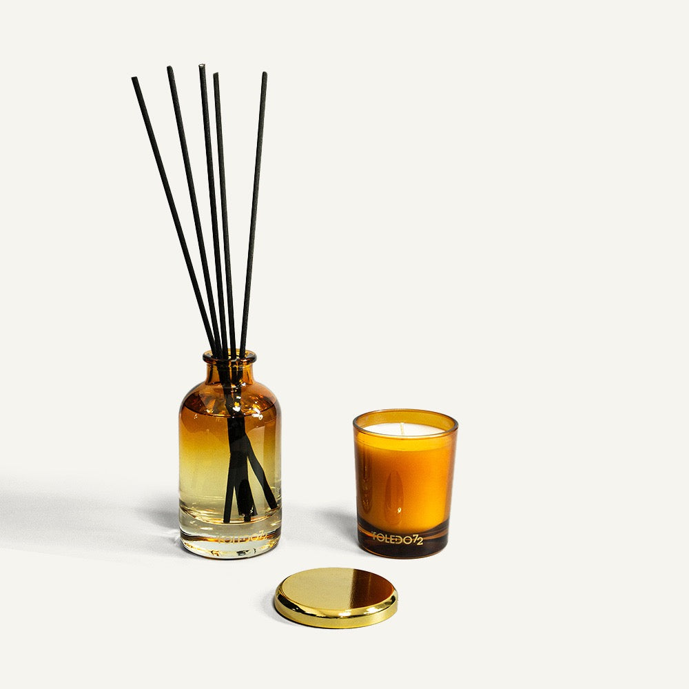 SET CANDELA DIFFUSORE TONKA AURA