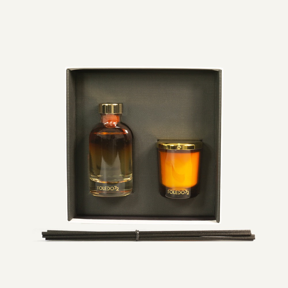 SET CANDELA DIFFUSORE TONKA AURA