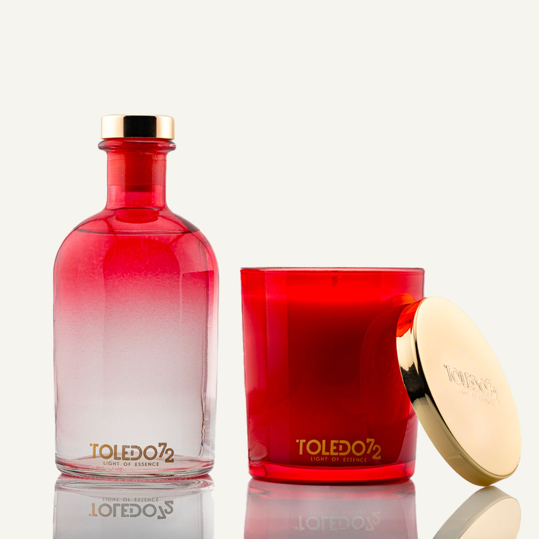 SET CANDELA DIFFUSORE CREMISI