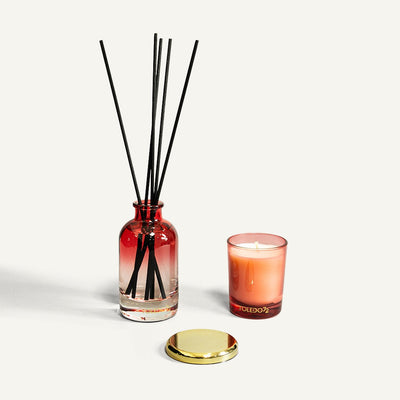 SET CANDELA DIFFUSORE CREMISI