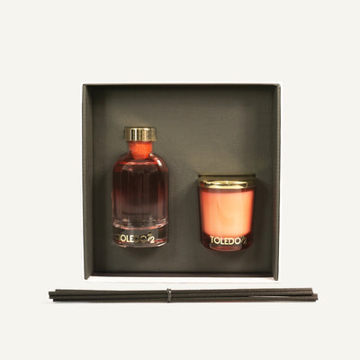 SET CANDELA DIFFUSORE CREMISI