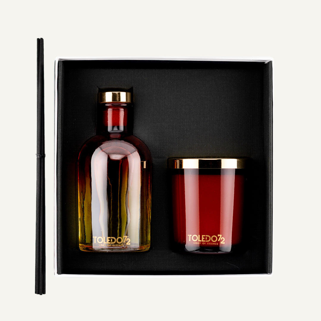 SET CANDELA DIFFUSORE TONKA AURA