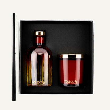 SET CANDELA DIFFUSORE TONKA AURA